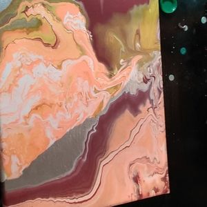 One of a kind fluid art painting